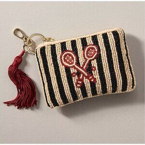 Beaded Coin Purse: Tennis Rackets Edition